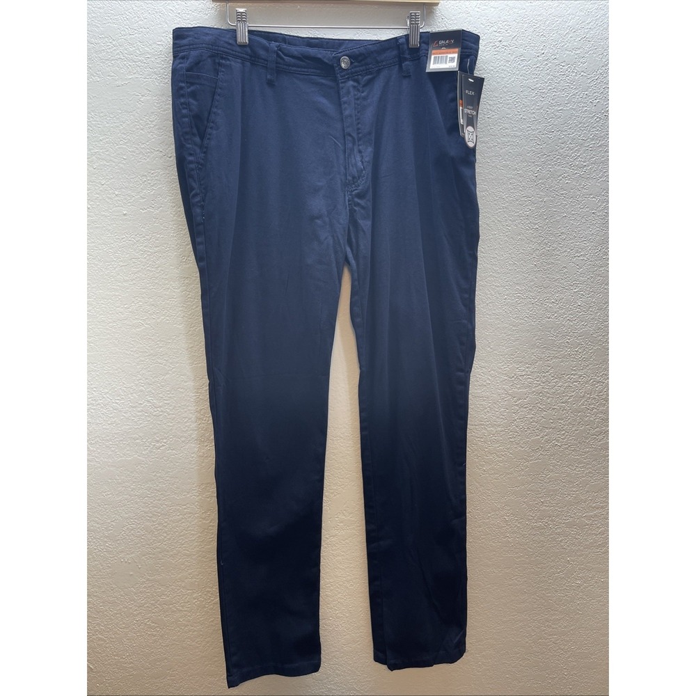 Galaxy By Harvic Men's‎ Navy Blue Skinny Fit Chino Pants Size 36W 32L NEW